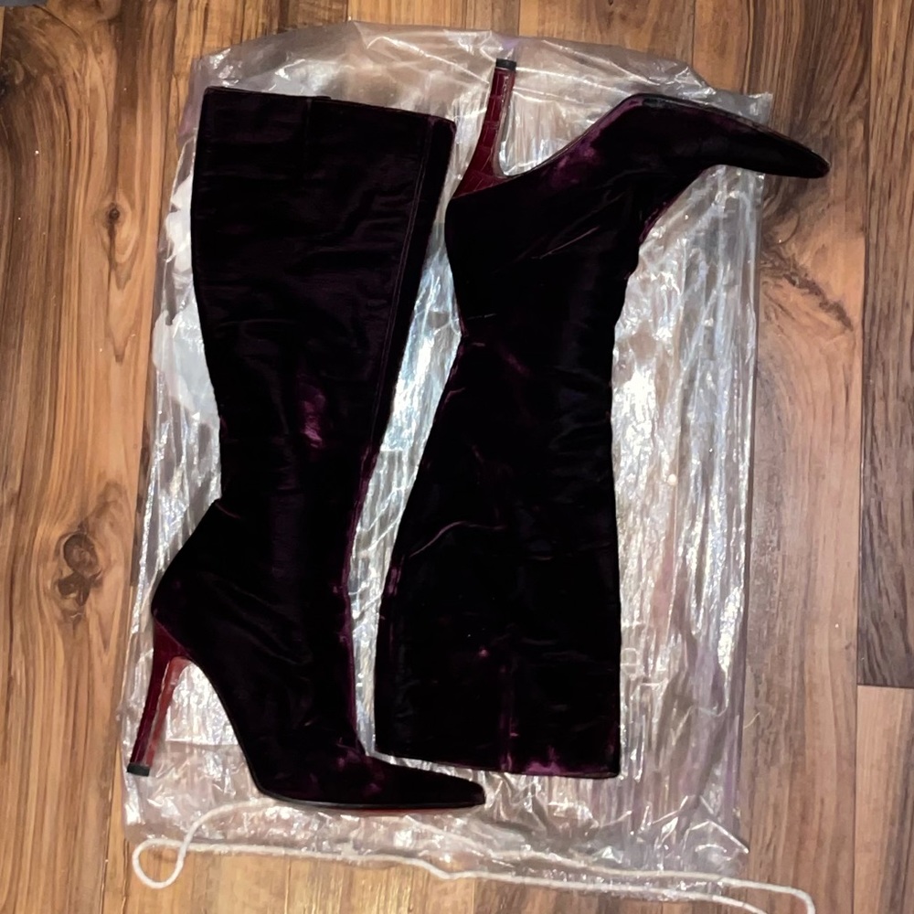 Christian Louboutin purple knee high boots size eu 39 us 8